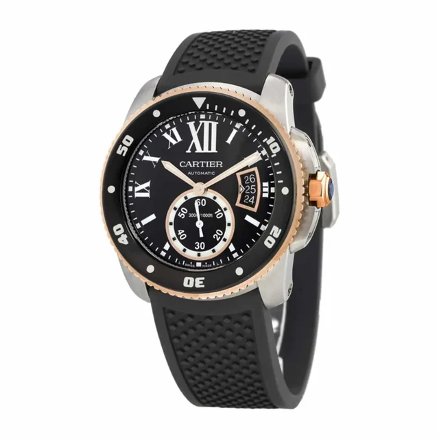 Cartier Calibre 42mm Black Dial Cartier W7100055 Calibre 42mm Black Dial kol saati