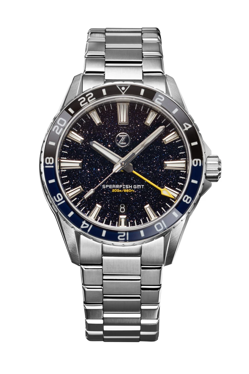 Zelos Spearfish GMT Aventurine 40 mm kol saati