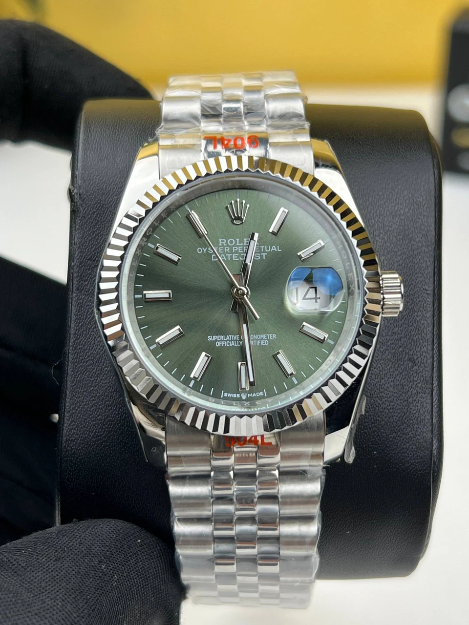 Rolex Date just Green Dial 36mm – Automatic Movement 36 mm kol saati