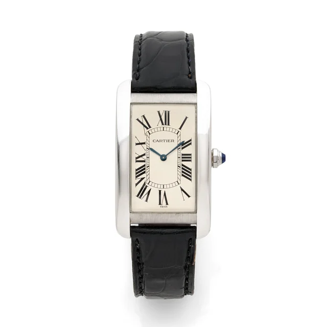 Cartier CARTIER, REF. 2736-1, TANK AMERICAINE, WHITE GOLD kol saati