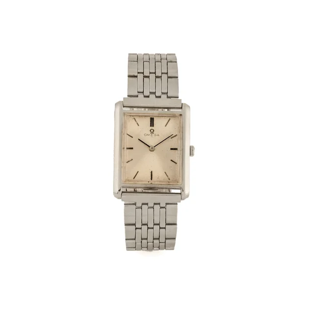 OMEGA Ref. 111.004, rectangular; stainless steel kol saati
