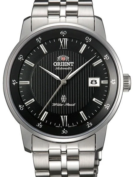 Orient Agent Automatic Dress Watch with Pin-Stripe Black Dial and Sapphire Crystal #ER0200