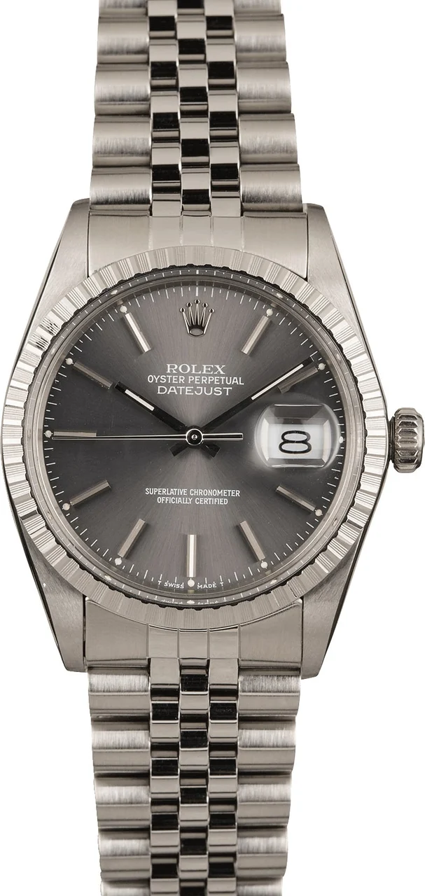 Rolex ROLEX REF. 16000, "OYSTER PERPETUAL DATEJUST", SAUDI ARABIA CREST, STAINLESS STEEL 36 mm kol saati