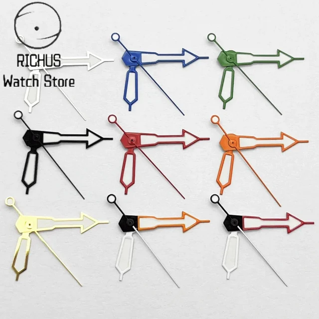 Tandorio Watch Hands Green Luminous Fit NH35 NH36 ETA2824 2836 Miyota 8205 8215Mingzhu DG2