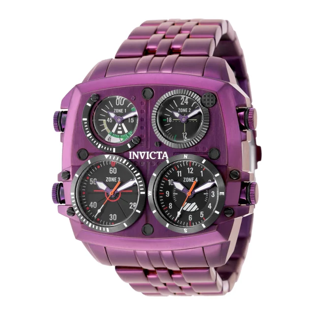 Invicta Aviator Zulu Time Watch - 50mm. Purple (50658) kol saati