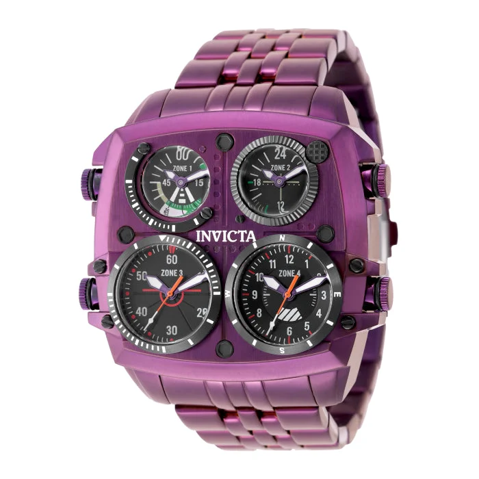 Invicta Aviator Zulu Time Watch - 50mm. Purple (50658) 50 mm kol saati
