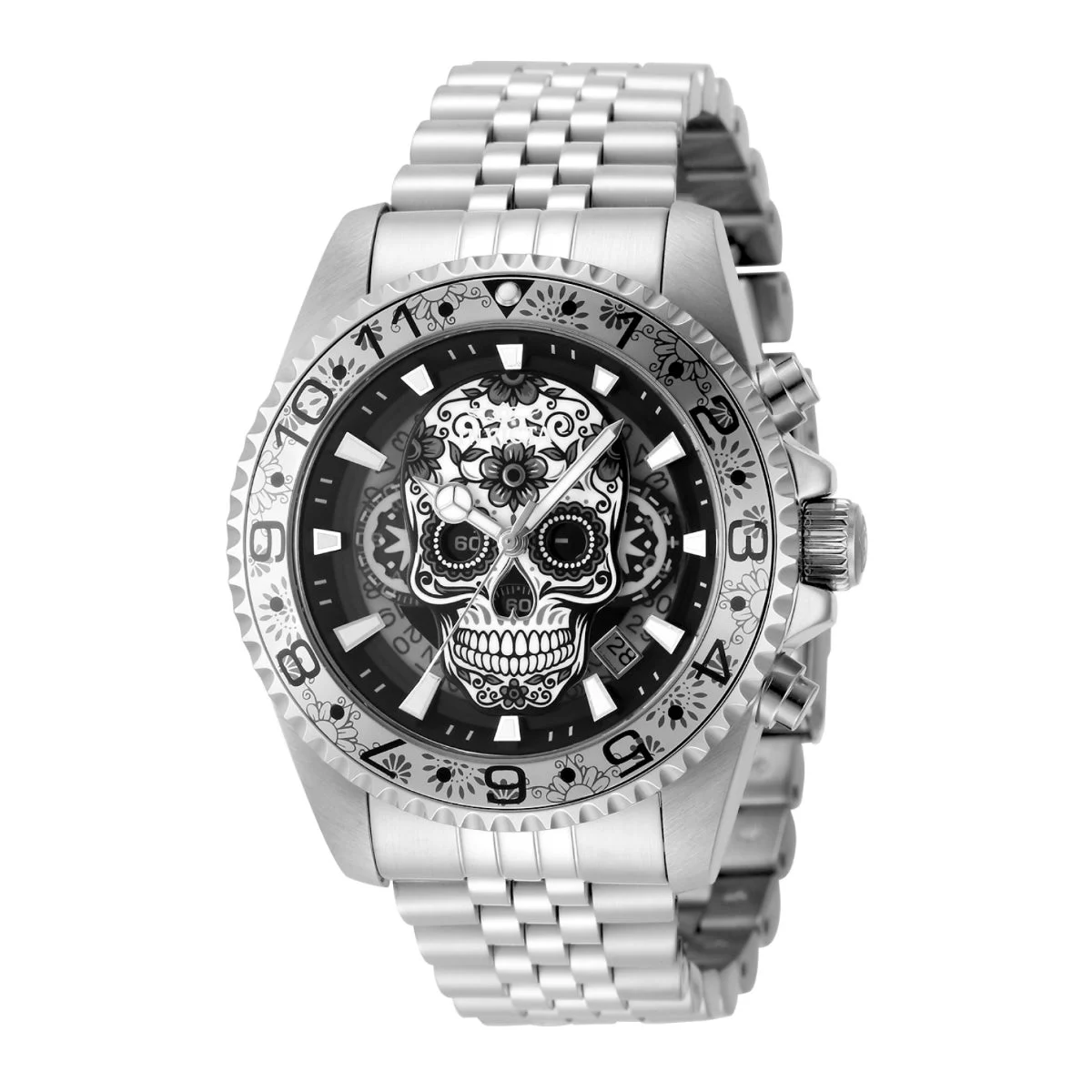Invicta Pro Diver Dia De Los Muertos Watch - 43mm, Steel (48950) 43 mm kol saati