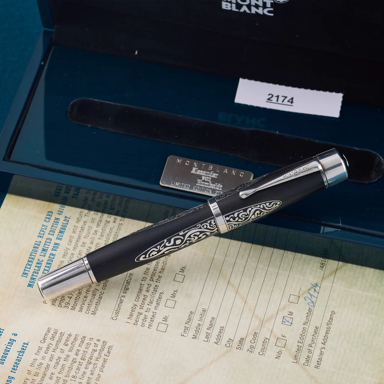 Montblanc MONTBLANC, REF. 101180, PATRON OF ART: ALEXANDER VON HUMBOLDT, 925 STERLING SILVER kol saati