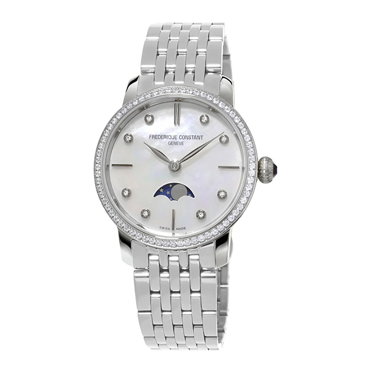 Frederique Constant Slimline Moonphase FC-206MPWD1SD6B 30 mm kol saati