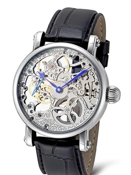 Rougois Scratch and Dent - Hand Wind Decorated Skeleton Movement Watch #RMS33S-SND1 kol sa