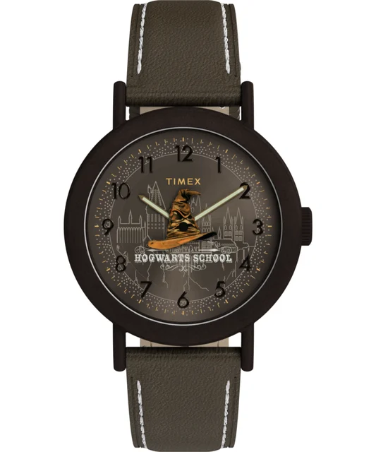 Timex Harry Potter x Weekender Sorting Hat 37mm Leather Strap Watch TW2Y77000JR kol saati