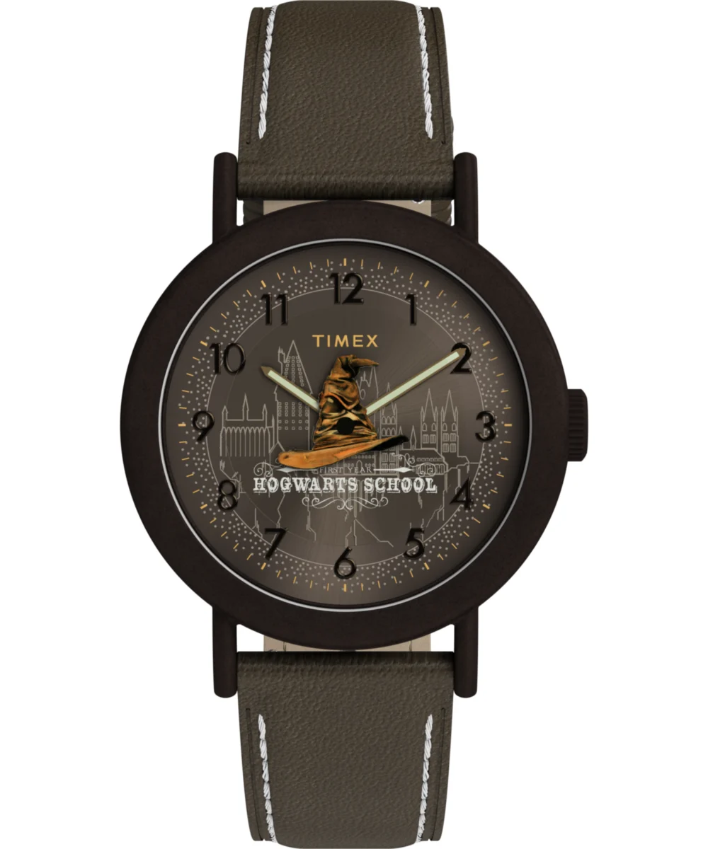 Timex Harry Potter x Weekender Sorting Hat 37mm Leather Strap Watch TW2Y77000JR 37 mm kol saati