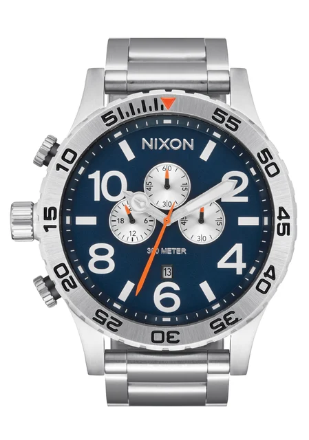 Nixon US Chrono - Silver / Midnight A1389-5210-00 kol saati