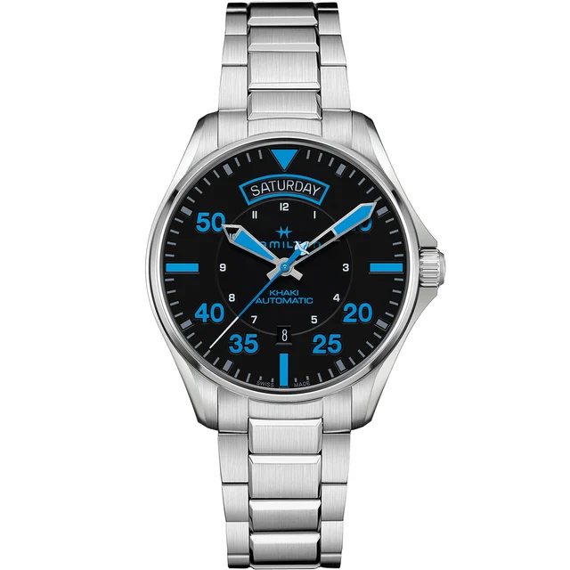 Hamilton Khaki Aviation Pilot Day-Date - Air Zermatt Auto H64625131 kol saati