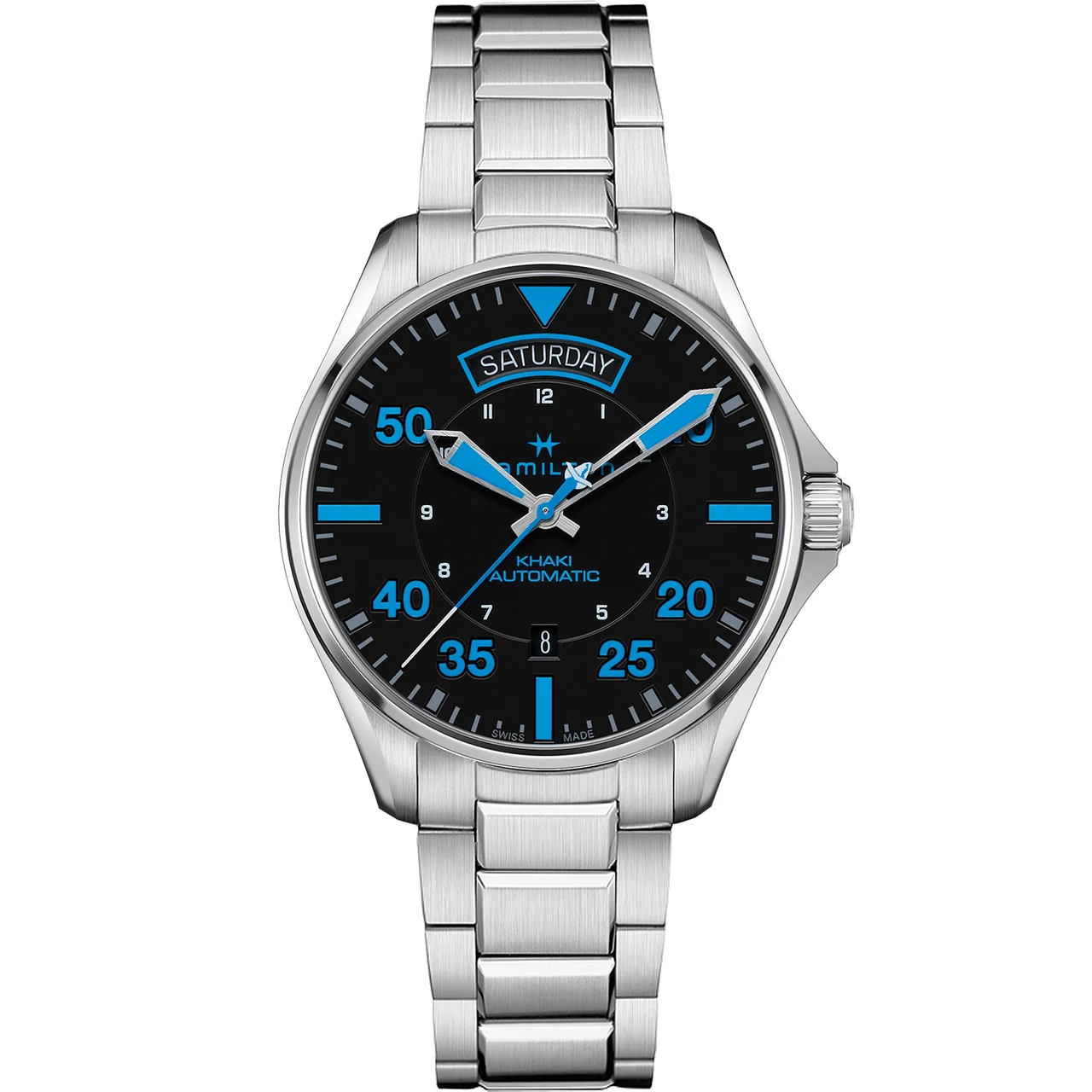 Hamilton Khaki Aviation Pilot Day-Date - Air Zermatt Auto H64625131 42 mm kol saati