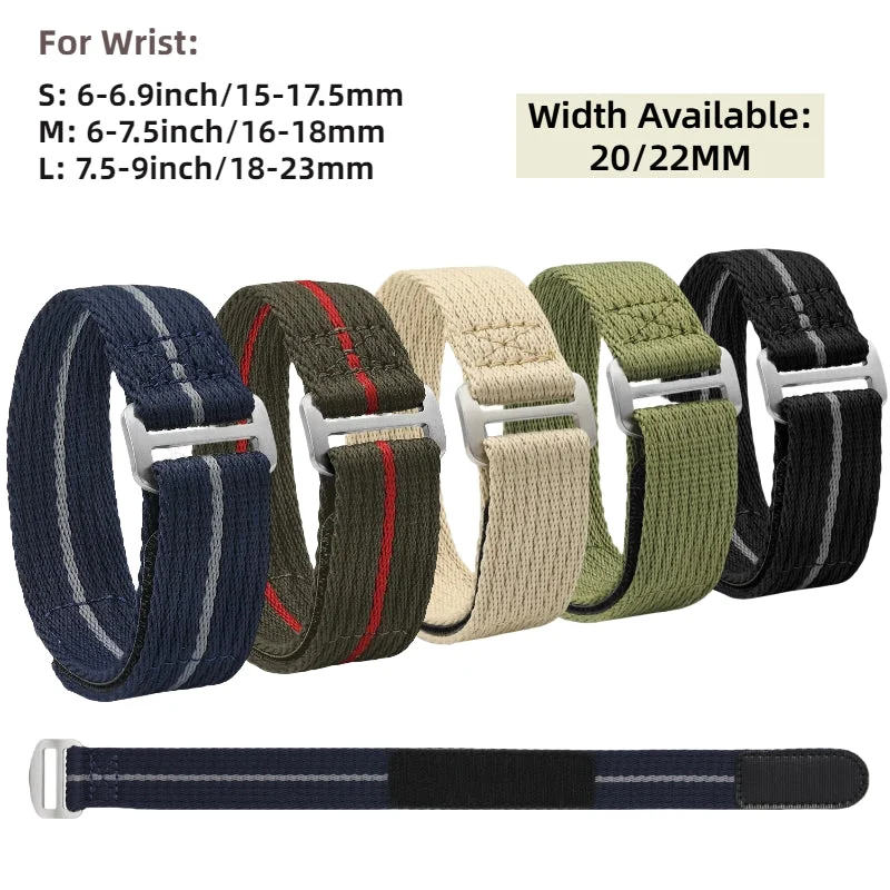 Cronos Watch Store Soft Nylon Magic Tape Watchband new-arrivals-20mm-22mm-soft-nylon-magic-tape-watchband kol saati