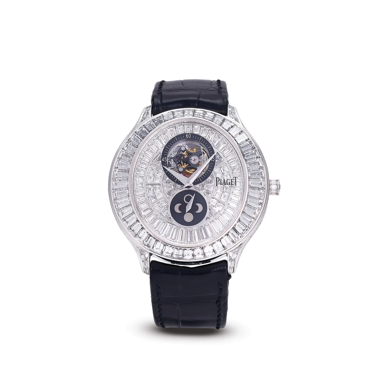 Piaget PIAGET, REF. G0A38117, GOUVERNEUR, TOURBILLON AND MOONPHASE, 18K WHITE GOLD AND DIAMONDS kol saati