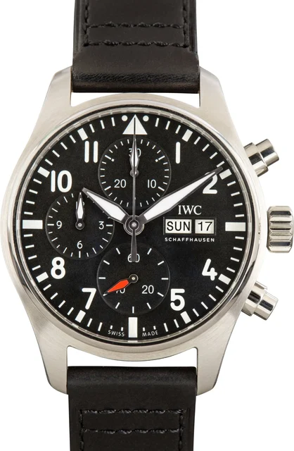 IWC Pilot's Watch Chronograph 41 Ref IW388111 Black Dial kol saati