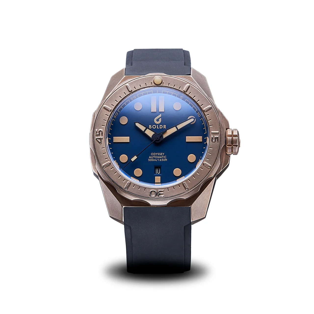 BOLDR Supply Co. Odyssey Bronze Prussian Blue OD-PB-BRZ-22-52 45.5 mm kol saati