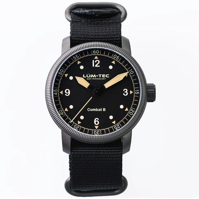 Lum Tec Lum-Tec 43mm Combat Military Watch with Curved Sapphire Crystal #Combat-B50 kol sa