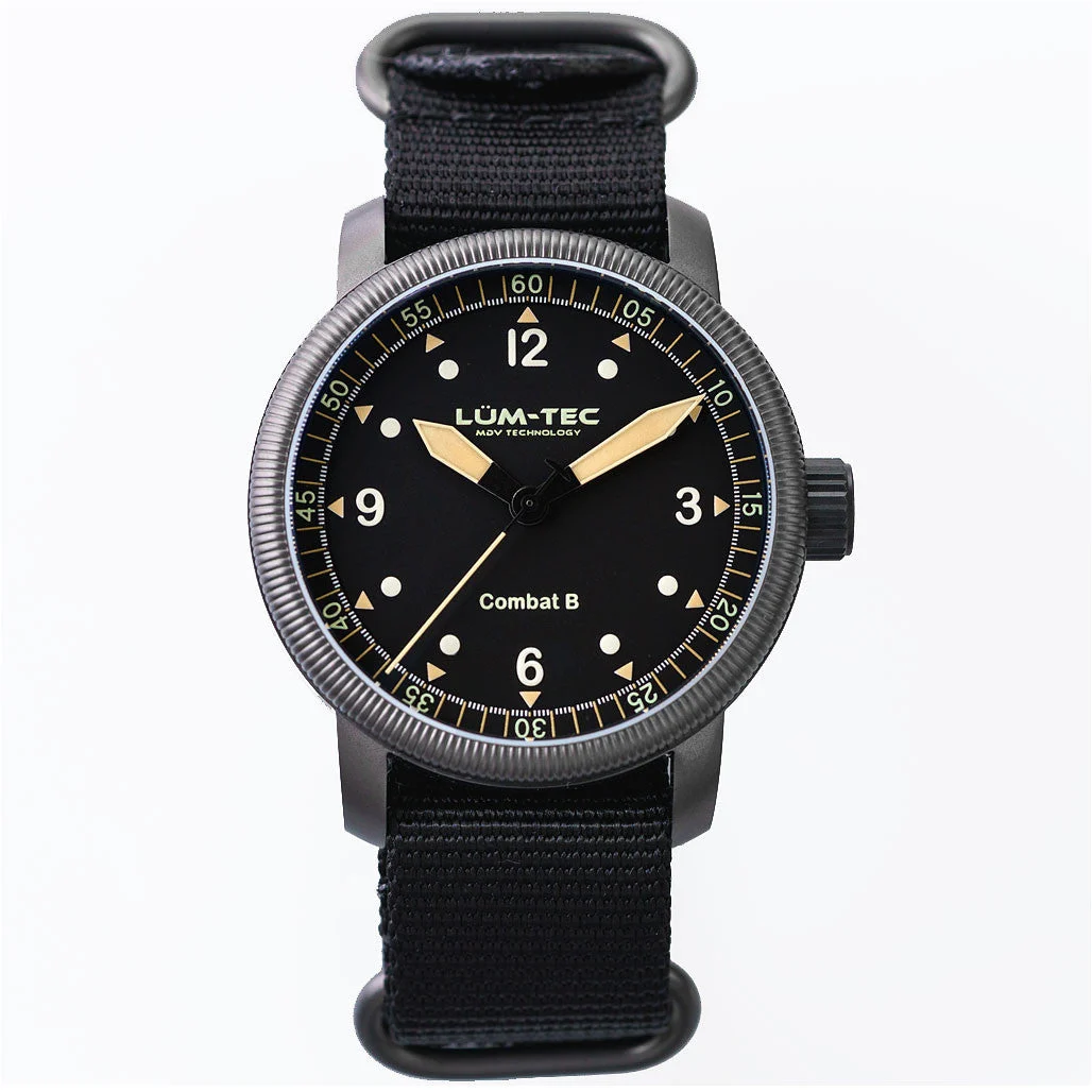 Lum Tec Lum-Tec 43mm Combat Military Watch with Curved Sapphire Crystal #Combat-B50 43 mm kol saati