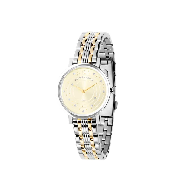 Canal St. Martin Canal St Martin Circles Two Tone Gold and Steel Watch with Crystals and C