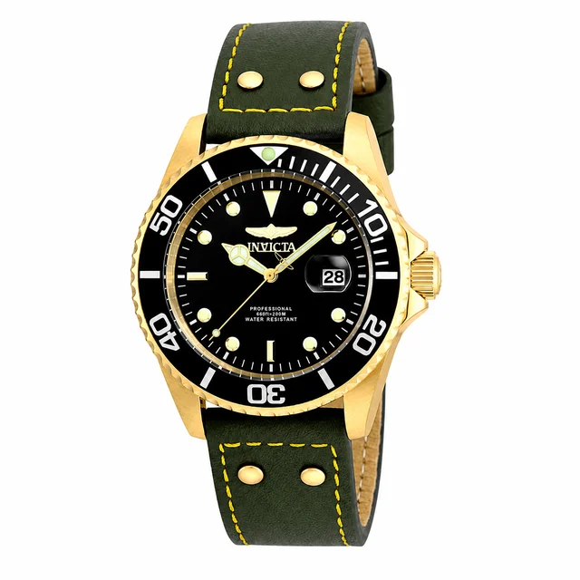 Invicta Pro Diver Watch - 43mm, Dark Green (22075) kol saati