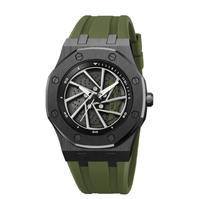 Invicta Open Box Speedway Rim Watch - 42mm, Green (AIC-69488) kol saati