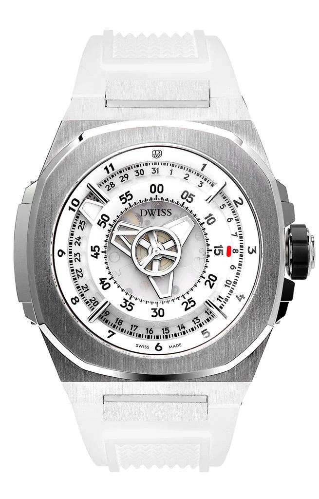 DWISS DWISS M3 M3-white-rubber 42 mm kol saati