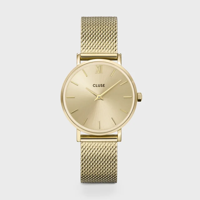 CLUSE Minuit Watch Mesh, Full Gold Colour CW10208 kol saati