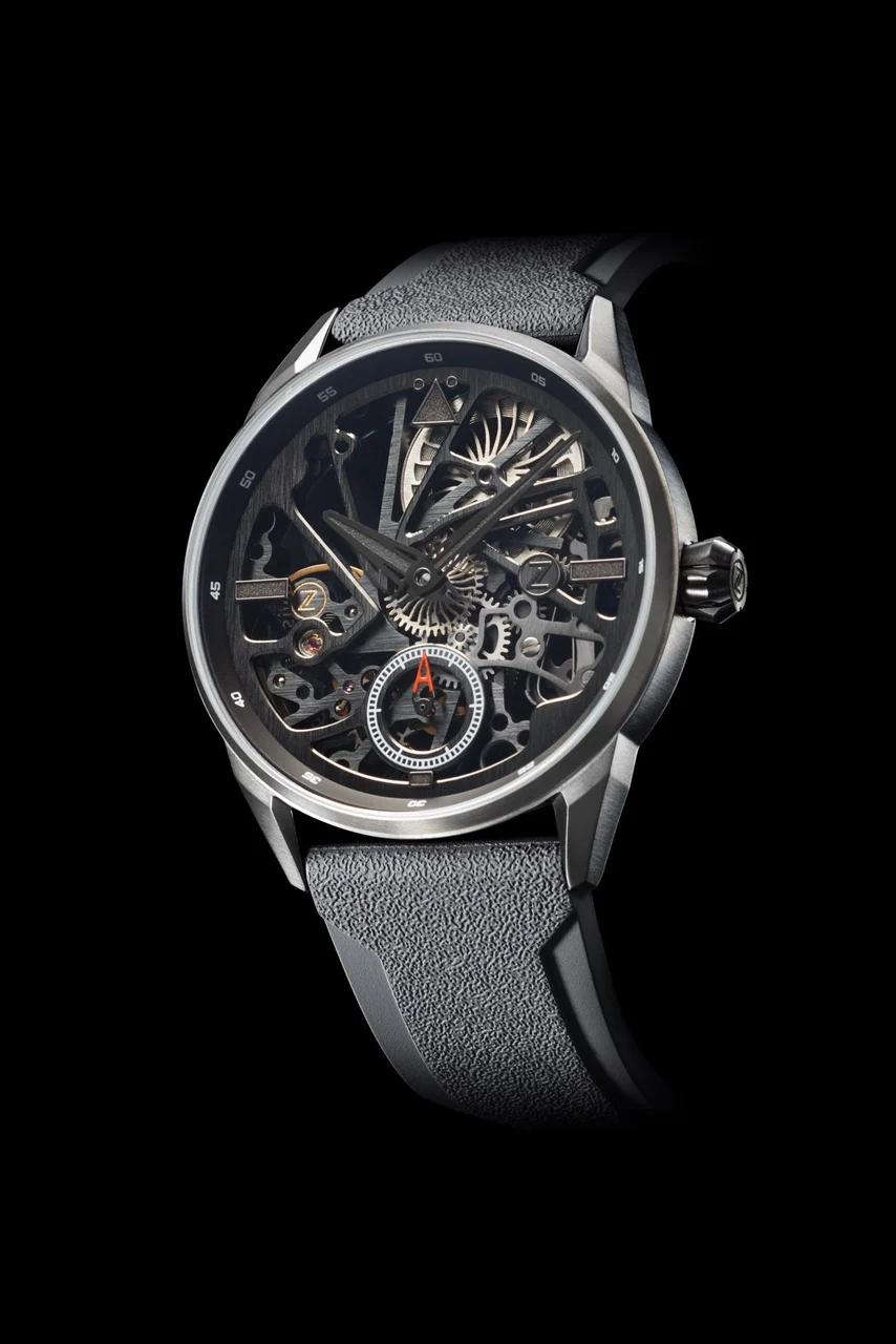 Zelos Skyraider 2 Tantalum Skeleton Limited Edition 22 mm kol saati