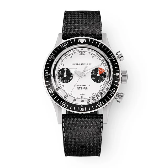 Nivada Grenchen White Panda Inter Bezel Manual 86010WM01LC kol saati