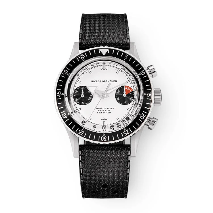 Nivada Grenchen White Panda Inter Bezel Manual 86010WM01LC kol saati