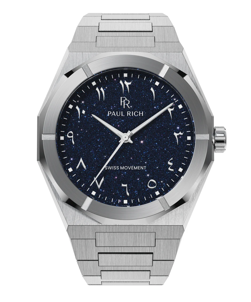 Paul Rich Star Dust II PR88IIArabic - Silver 43 mm kol saati