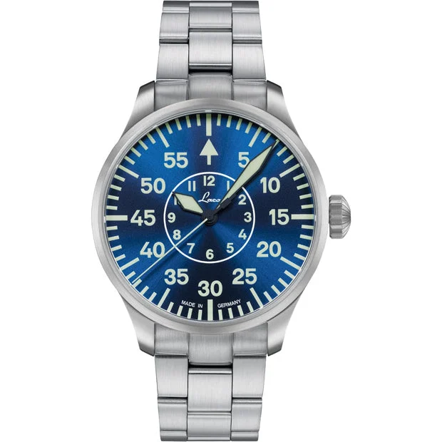 Laco Pilot Watches Basic Aachen Blaue Stunde 42 862101.2.MB 42 mm kol saati
