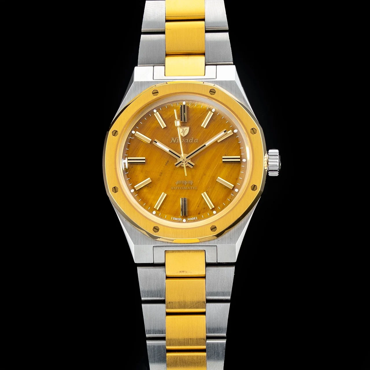Nivada Grenchen Tiger Eye Bicolor Mark I 210009N36726 37 mm kol saati