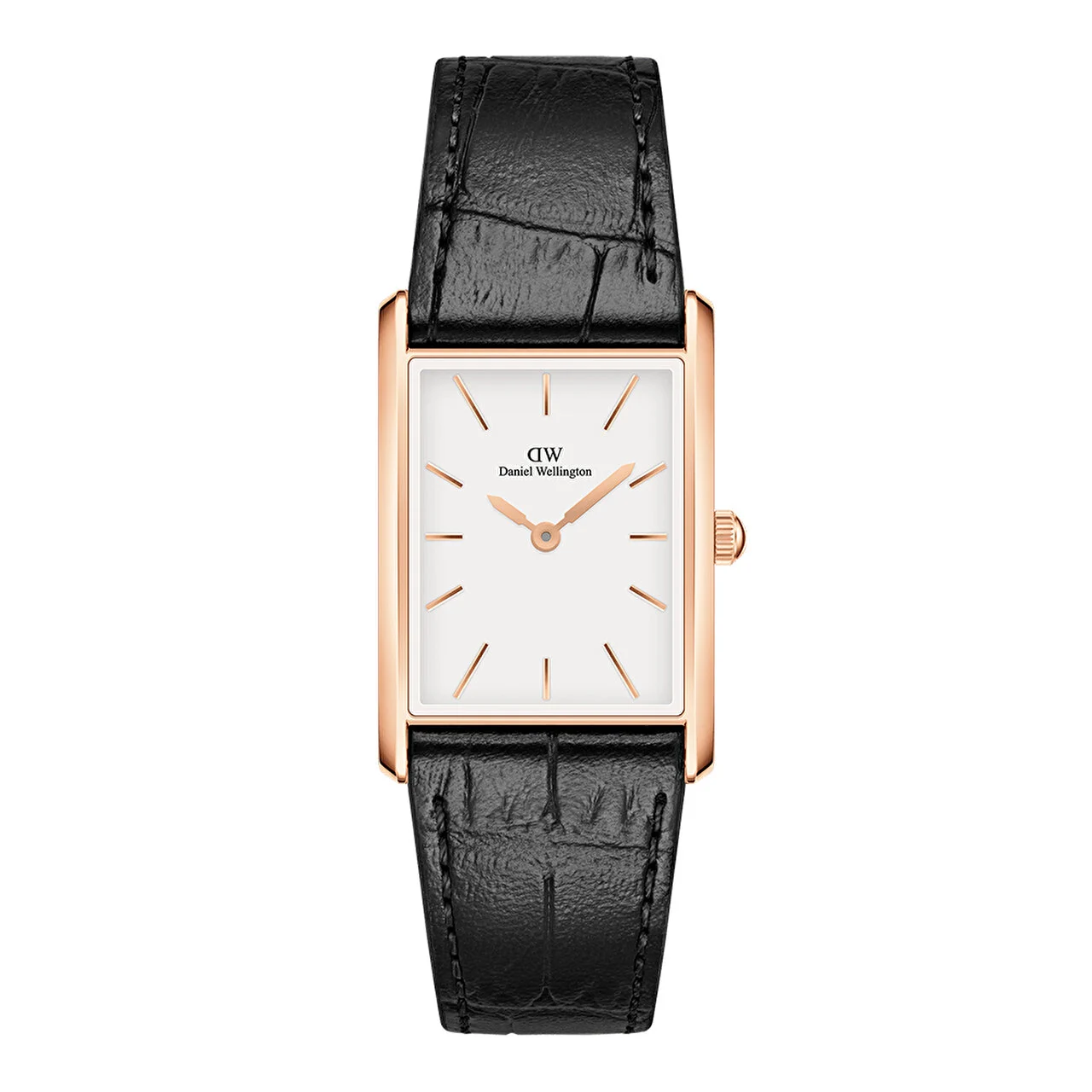DANIEL WELLINGTON Bound Black Crocodile Rose Gold DW00600693 32 mm kol saati