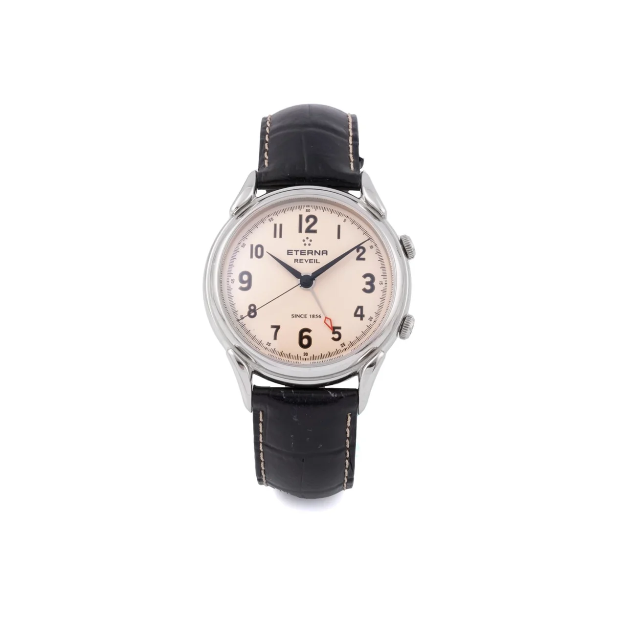 Eterna Ref. 2957.41, centre-seconds, alarm; stainless steel kol saati
