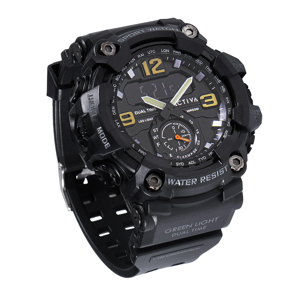 Invicta Activa X BlackOps Digital Watch - 56mm. Black (ACW1637-001) kol saati