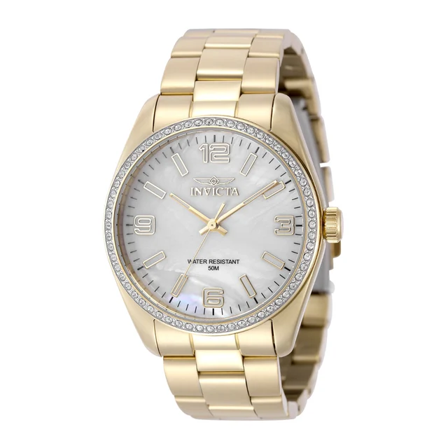 Invicta Specialty Lautus Watch w/ Mother of Pearl Dial - 38mm. Gold (50131) kol saati