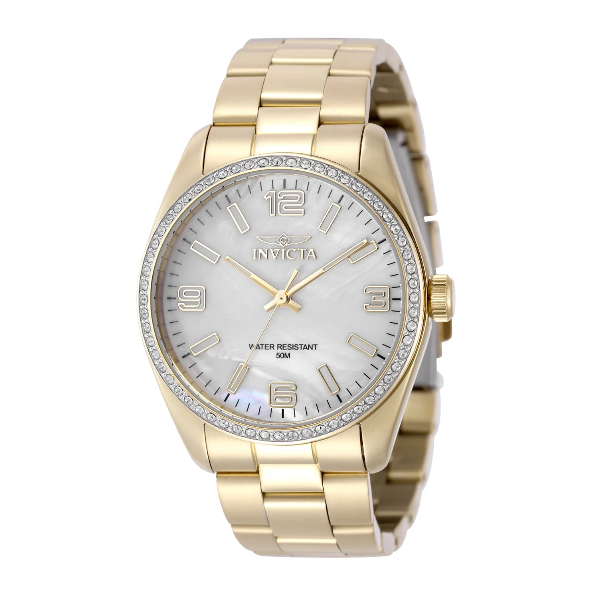 Invicta Specialty Lautus Watch w/ Mother of Pearl Dial - 38mm. Gold (50131) 38 mm kol saati