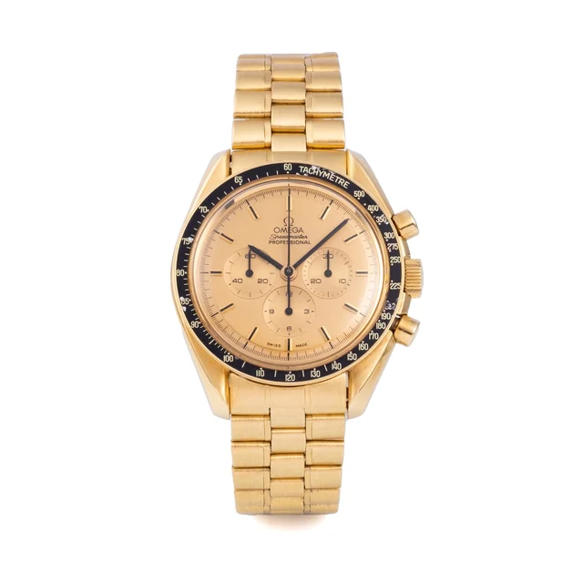 OMEGA OMEGA, REF. 345.0802, SPEEDMASTER APOLLO XI, YELLOW GOLD kol saati