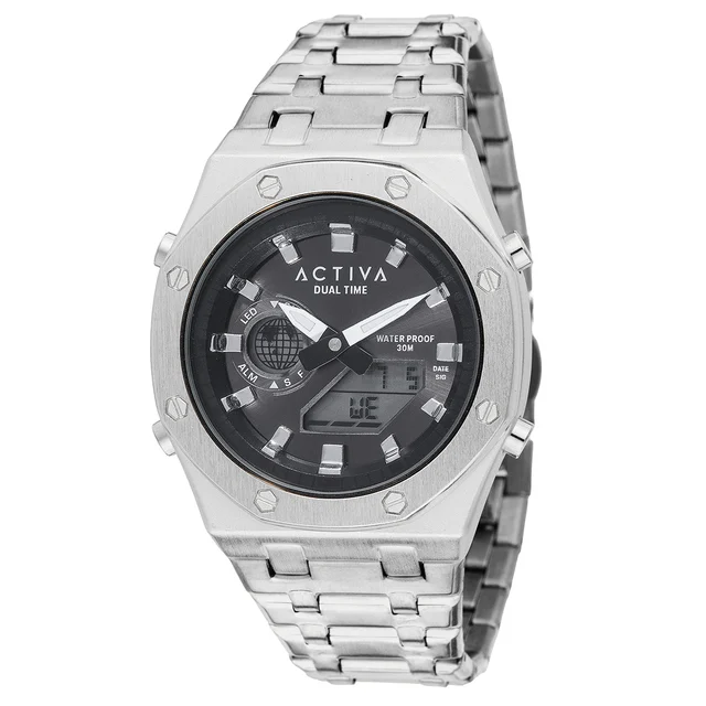 Activa Signal X Invicta Digital Watch - 45.5mm. Silver (ACWM303-001) kol saati