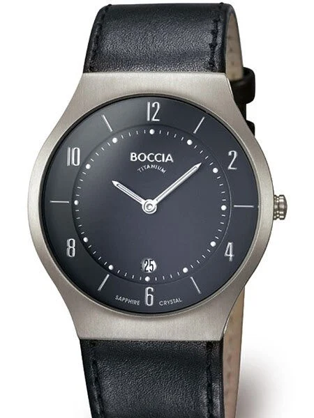 Boccia Thin Quartz Dress Watch with 38mm Titanium Case and Sapphire Crystal #3559-02 kol s