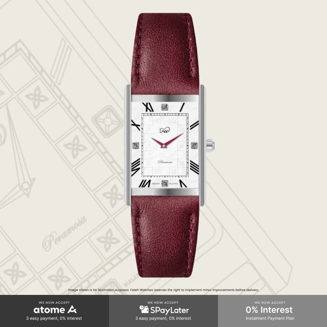 Fatehwatches Peramosa Seraya Burgundy 22 mm kol saati