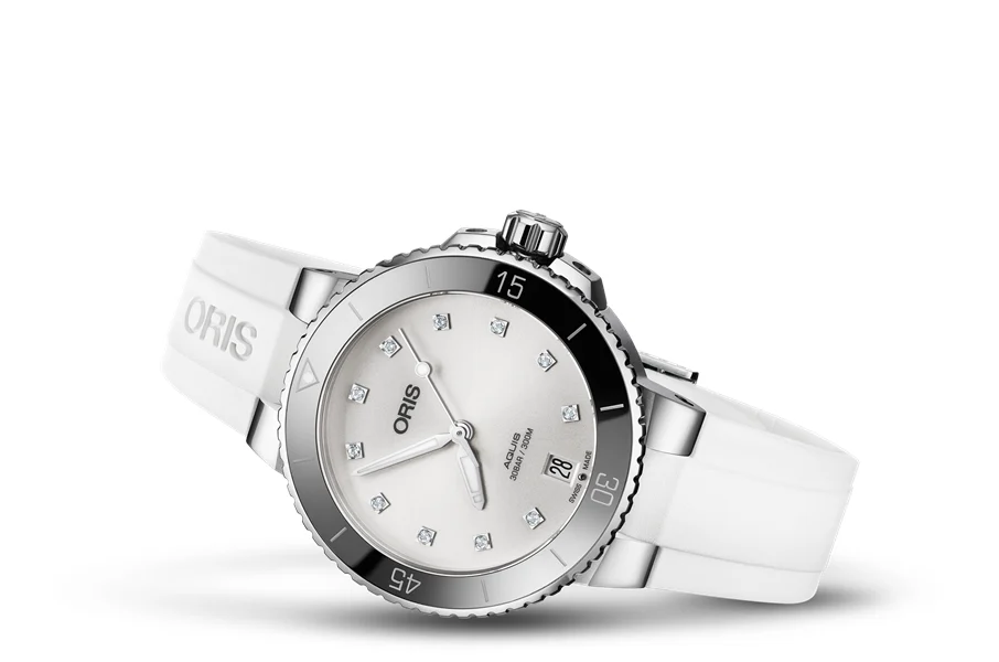 Oris Aquis Date Diamonds 01 733 7731 4191-07 4 18 63FC 36.5 mm kol saati