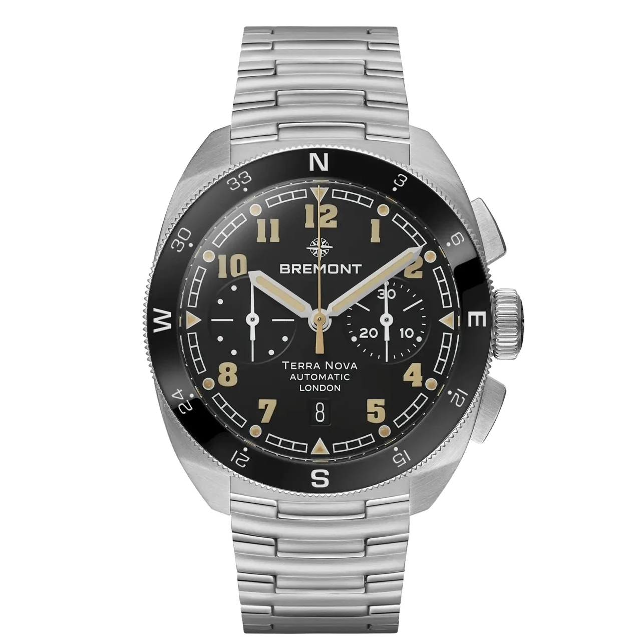 Bremont Terra Nova TN42-CHR-SS-BK-B 43 mm kol saati