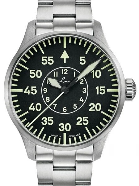 Laco Faro Type-B Dial Automatic Pilot Watch, Sapphire Crystal #861891 kol saati