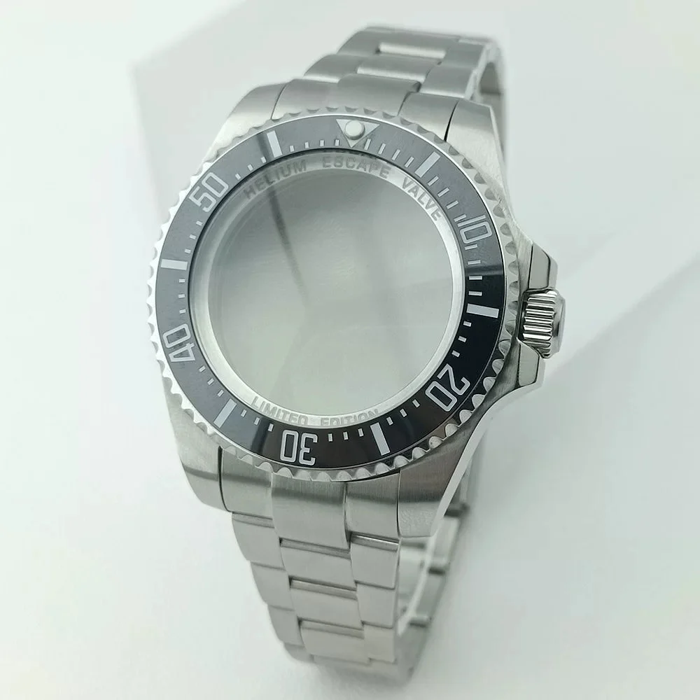 Tandorio James Cameron Watch Case Ghost King case 43.5MM new modified NH35 NH36 PT5000 ETA2824waterproof sapphire glass 316L suitable for NH35 NH36 mechanical movement 6124216863832 43.5 mm kol saati