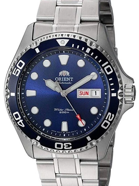 Orient Scratch and Dent - Ray II Blue Dial Automatic Dive Watch with SS Bracelet #AA02005D